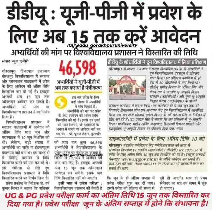 DDU_GORAKHPUR UNIVERSITY PAGE post