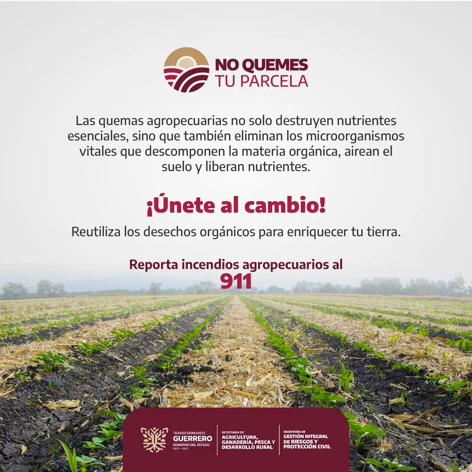 Image from SAGADEGRO: ¡Únete al cambio! ♻️🔥 Las quemas agropecuarias dañan tu suelo y afec...