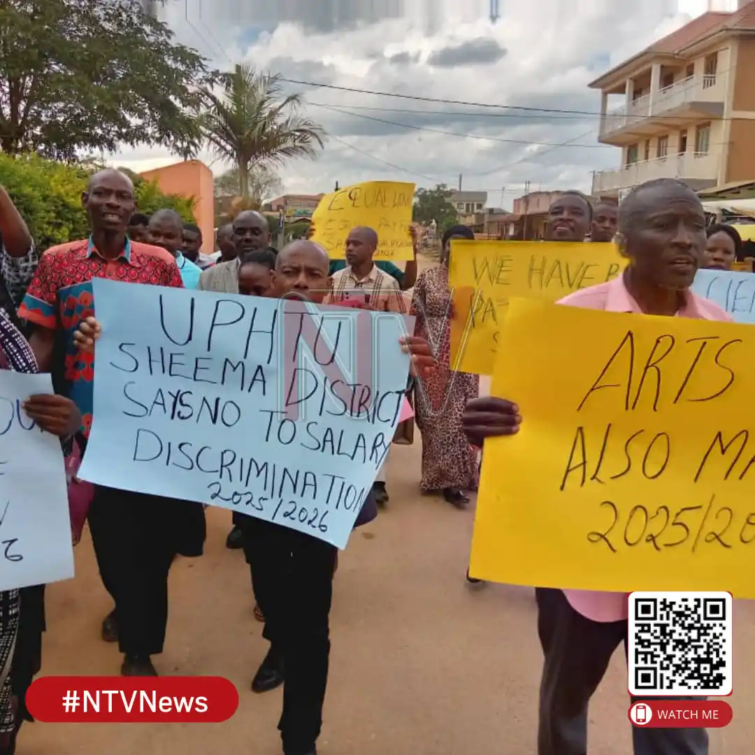 Image from NTV Uganda: UPDATE: Humanities teachers in Sheema District, under their associatio...