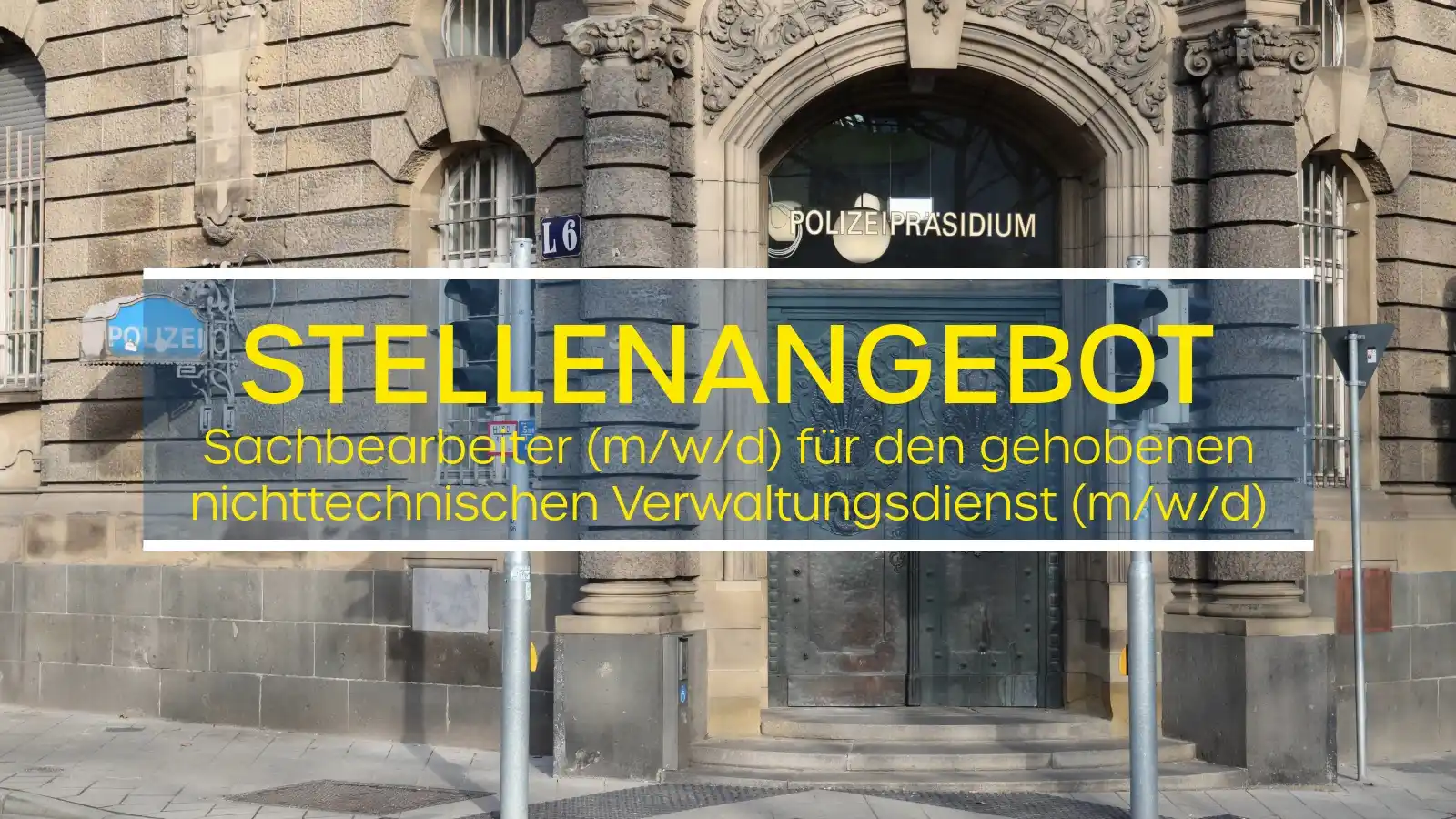 Image from Polizei BW Mannheim: 📢 Verstärkung gesucht! Zum *01.09.2025 suchen wir einen Sachbearbeite...