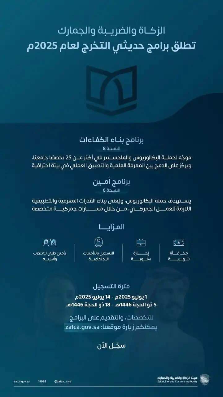 Image from طريق الجامعات: 🔴 الجمارك (المنافذ الجمركية بكل أنحاء المملكة): ▪️ برنامج بناء الكف...