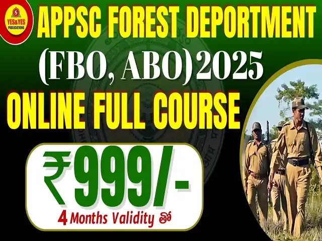 Image from YES PUBLICATIONS: APPSC FOREST DEPORTMENT 2025 (FBO, ABO) ONLINE FULL COURSE నూతన సిలబస్...