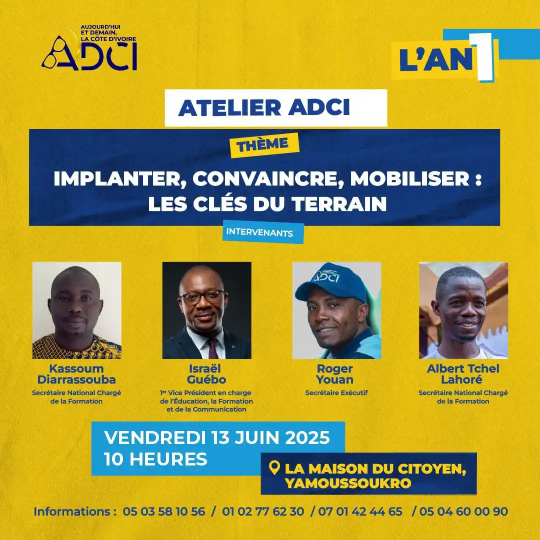 Image from ADCI News: Atelier de formation à destination des Comités de base et des adhérent...