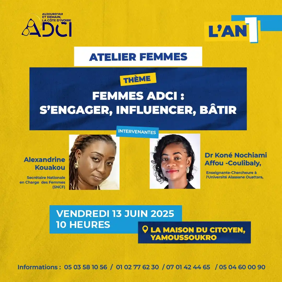 Image from ADCI News: ATELIER FEMMES – ADCI AN 1 Thème : S’engager, Influencer, Bâtir Elles...