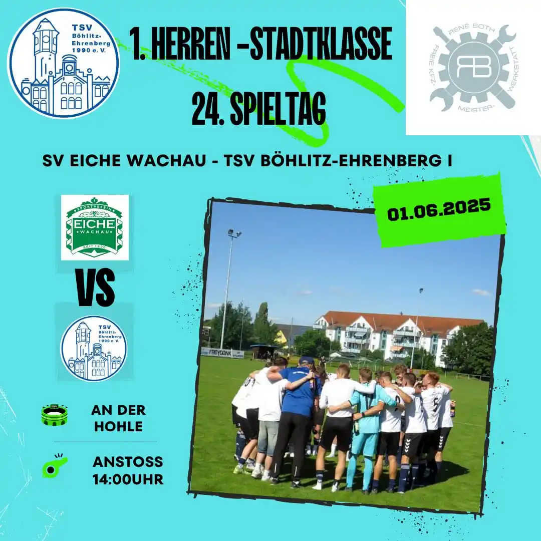Image from TSV Böhlitz-Ehrenberg 1990 e.V.: Auch unsere 1. Herren ist Auswärts unterwegs, es geht nach Wachau/Mark...