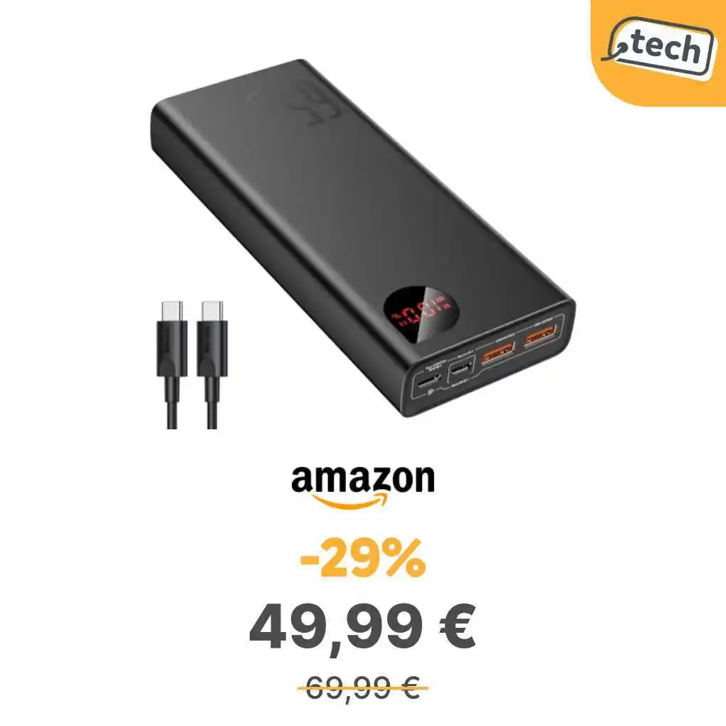 Image from offerte.club: *Baseus Power Bank 20000mAh 65W* 👉 https://ofclub.click/top60dl 🛍 I...