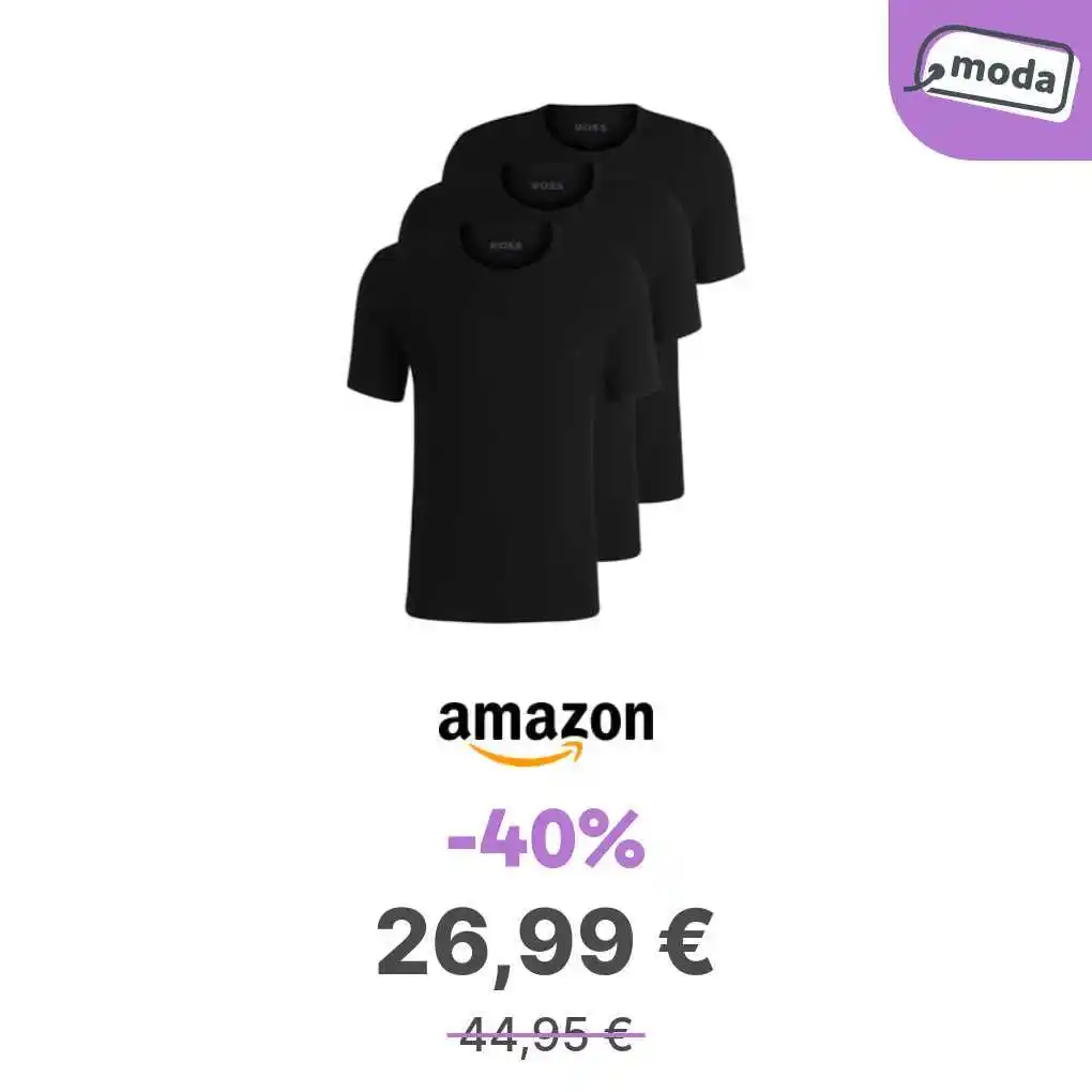 Image from offerte.club: *BOSS T-Shirt RN 3p Classic Maglietta, Black 1, XXL Uomo* 👉 https://...