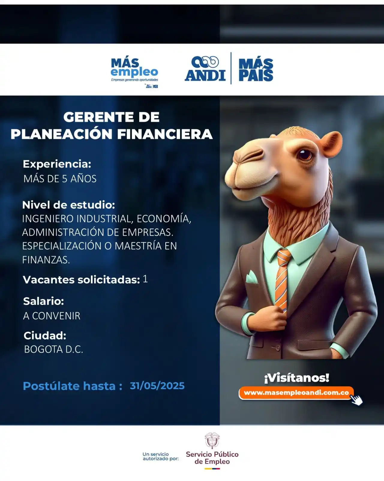 Image from Vacantes Más Empleo ANDI 🔵: *Casa Luker S.A. busca Gerente de Planeación Financiera* Bogotá D.C. ...