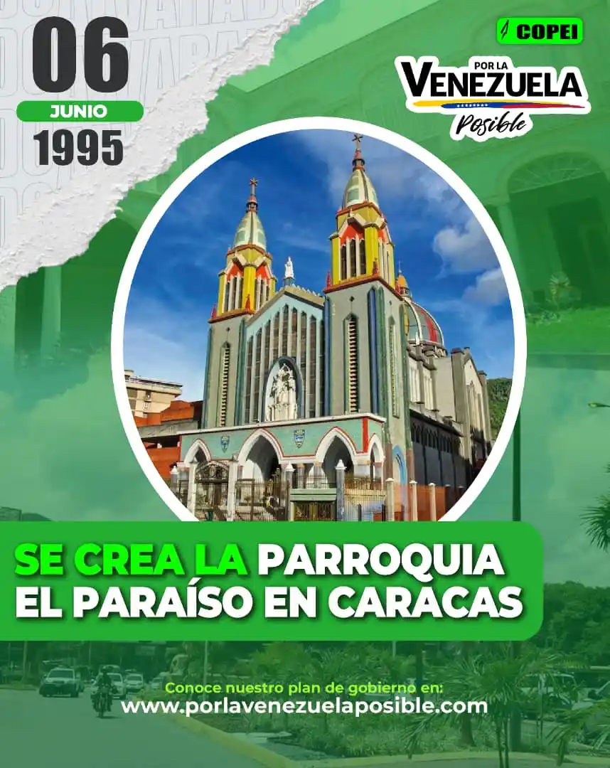 Image from Partido COPEI: Celebramos la creación de la parroquia El Paraíso, en Caracas, un hito...