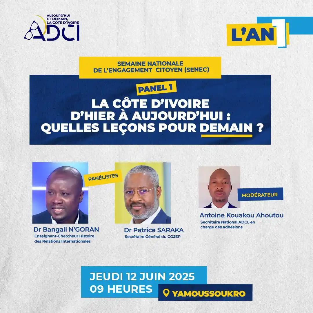Image from ADCI News: 🇨🇮 Côte d’Ivoire : mémoire, bilan et cap vers l’avenir. Un panel po...