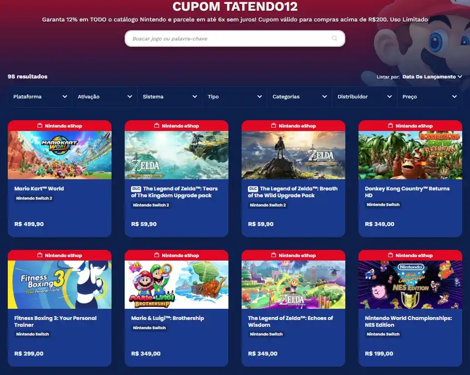 Image from Cupons de Lojas (Shopee, Mercado Livre, etc): Cupom Gift Cards - Nuuvem PlayStation Código: 6NUUPLAY https://tiny...