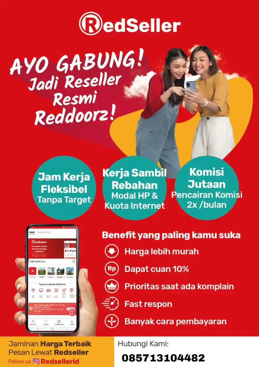 Image from Info Loker Jogja Yogyakarta (Official): Daftar sekarang sebagai RedSeller RedDoorz. Dapatkan penghasilan tamba...
