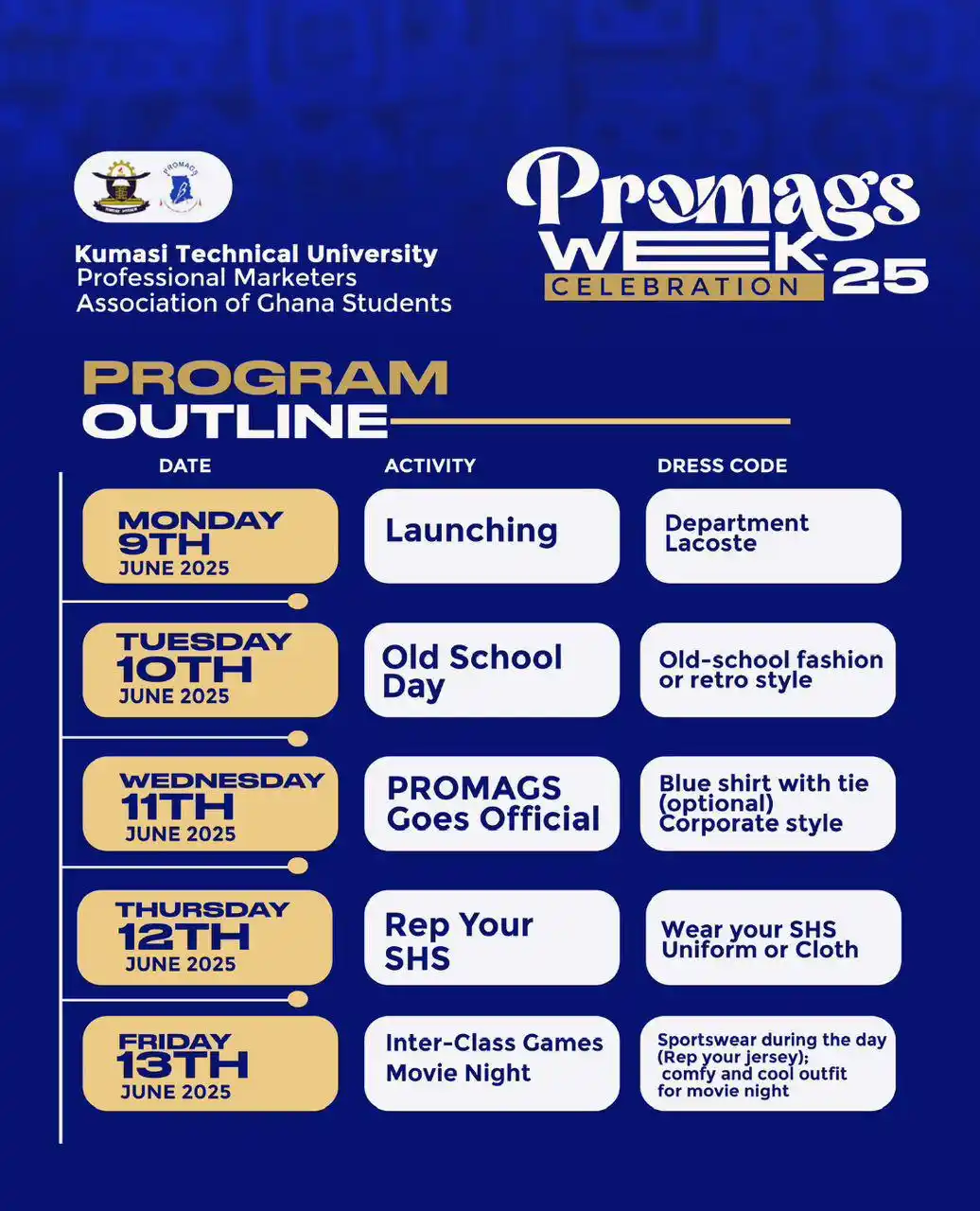 Image from AYOLOMEDIA🗞️: *Day 3: PROMAGS Goes Official! 💼✨*   Today, we step into our future a...