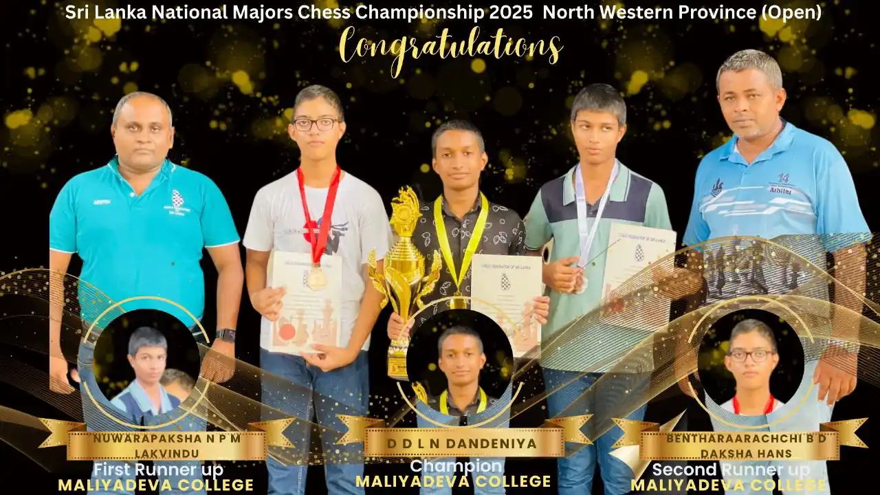 Image from ChessSL: 🏆♟️ D.D.L.N. Dandeniya Crowned Champion at Sri Lanka National Majors ...