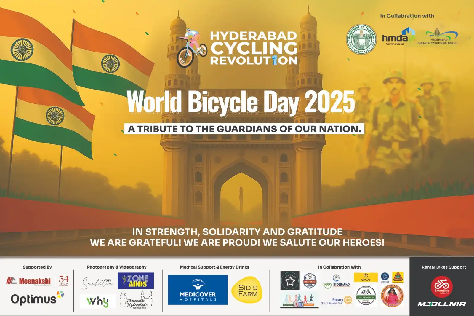 Image from Hyderabad Cycling Revolution: 🚴‍♂️ Dear Participants, We’re all set to celebrate World Bicycle Day...