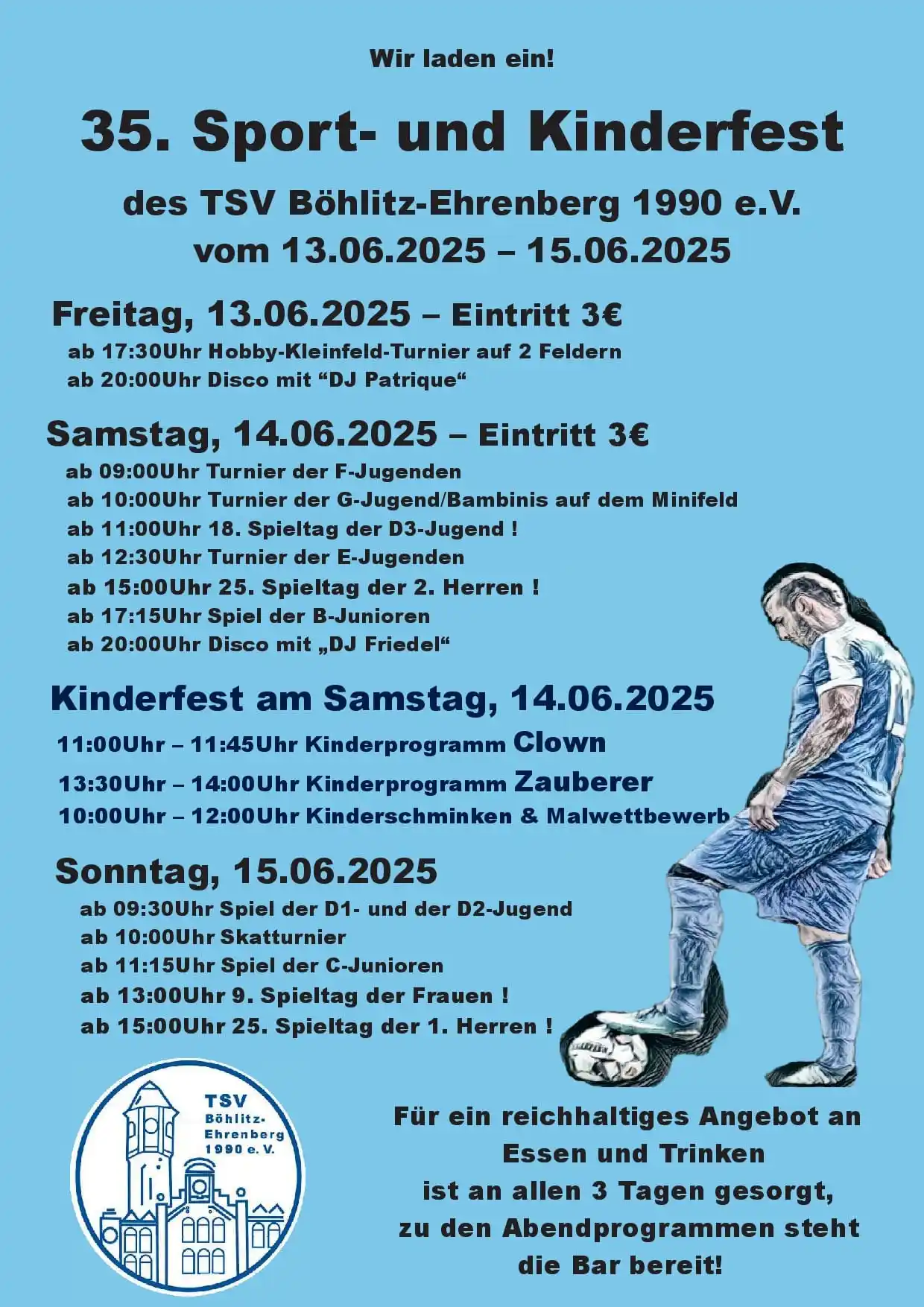 Image from TSV Böhlitz-Ehrenberg 1990 e.V.: Der Countdown läuft❗ Ab nächsten Freitag (13.06.2025) ist es soweit -...