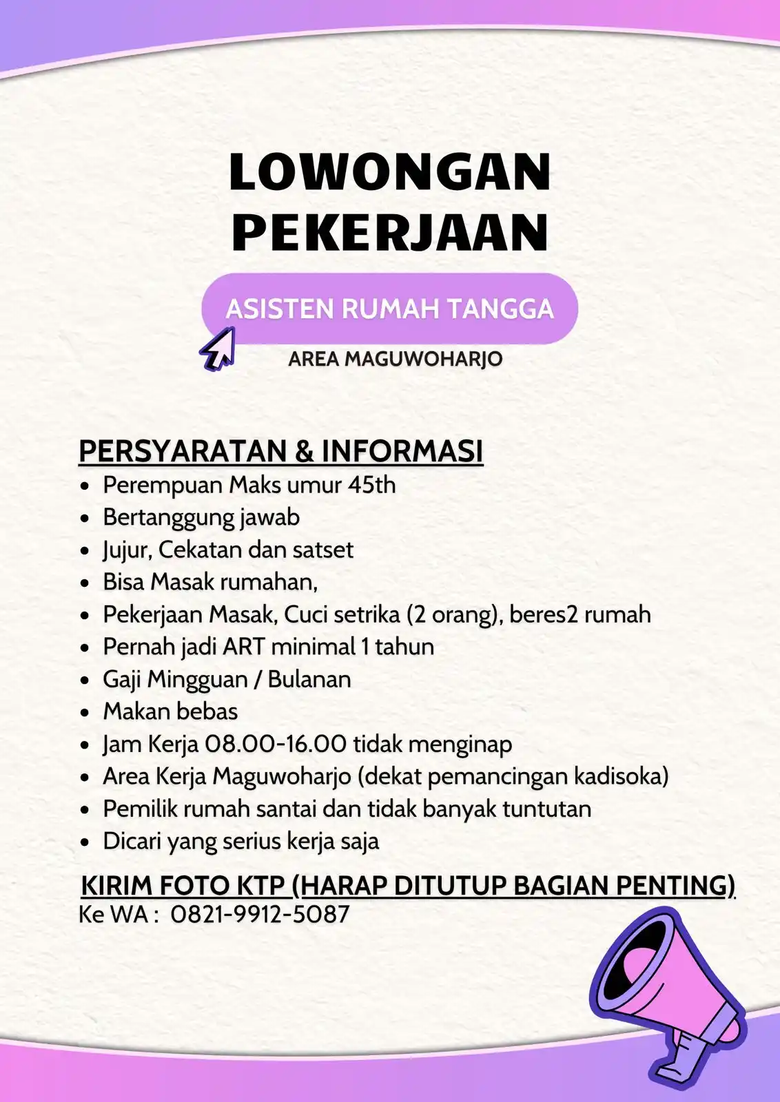 Info Loker Jogja Yogyakarta (Official) post