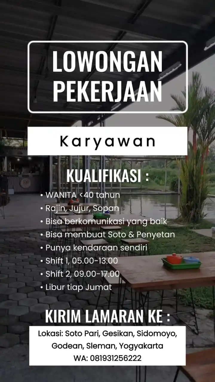 Info Loker Jogja Yogyakarta (Official) post