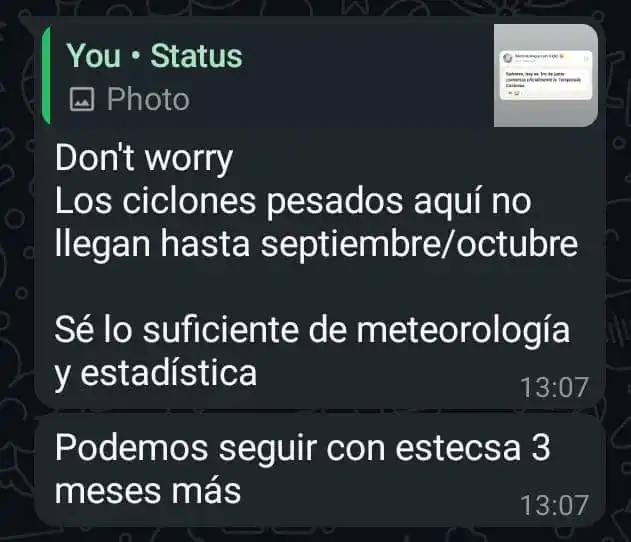 Image from Meteorologia (sin tilde) 😅: *Díganle a Rubiera que se calme, que ahora lo que toca es ETECSA* 😂...