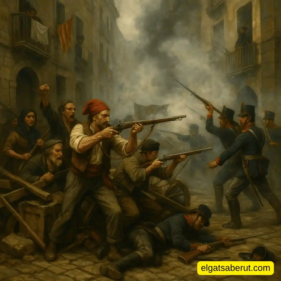 Image from Gat Saberut: El 6 de juny de 1843, les autoritats catalanes van crear la Junta Supr...