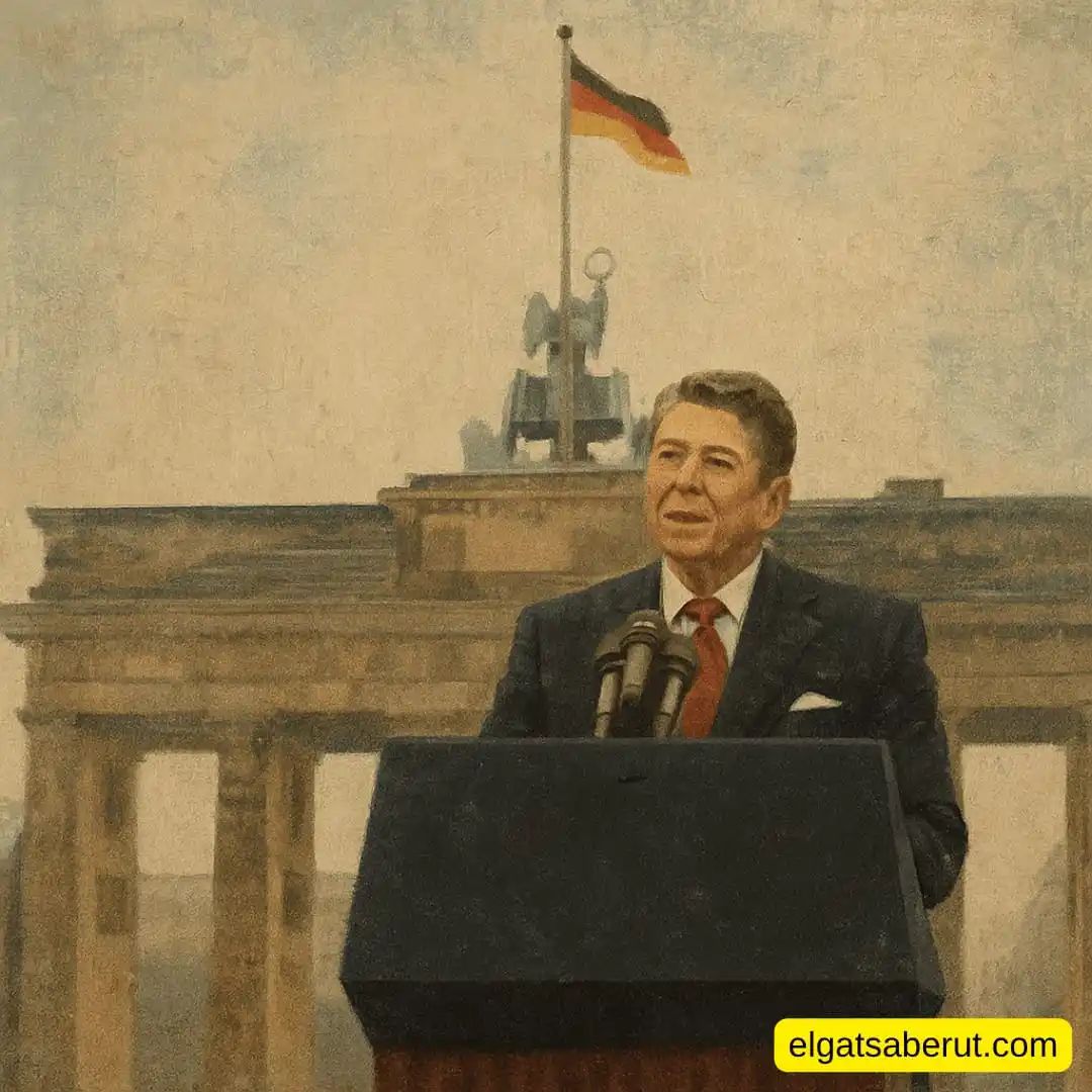 Image from Gat Saberut: El discurs de Ronald Reagan del 12 de juny de 1987 és un dels moments ...