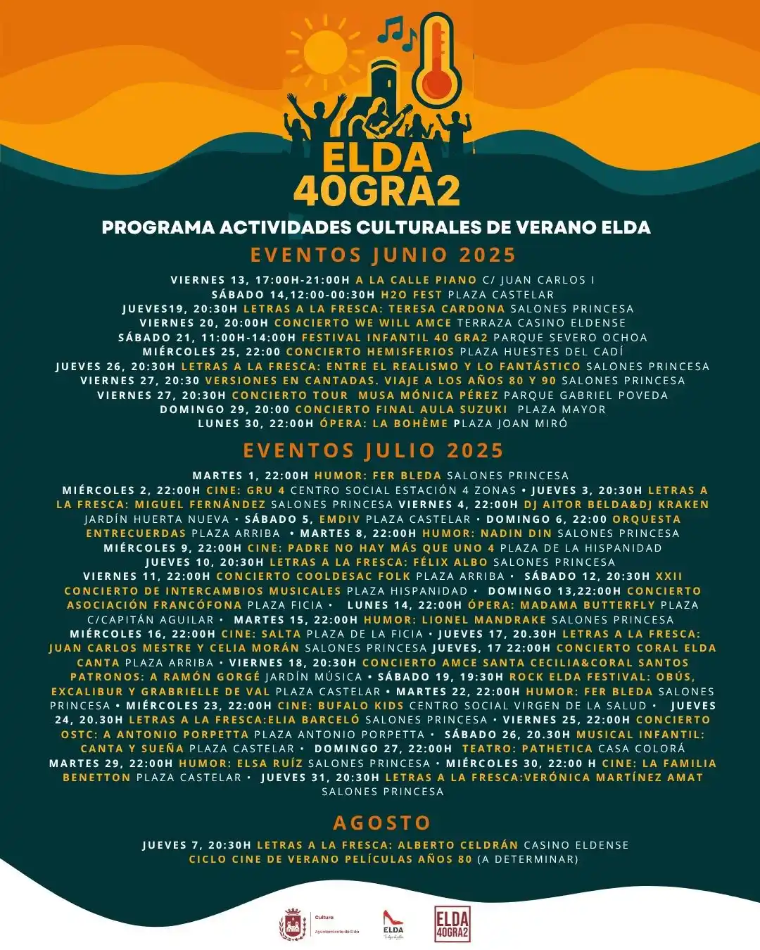 Image from Ayuntamiento de Elda : ☀️🌡️ Elda 40Gra2 arranca este fin de semana con pianos en la calle y ...