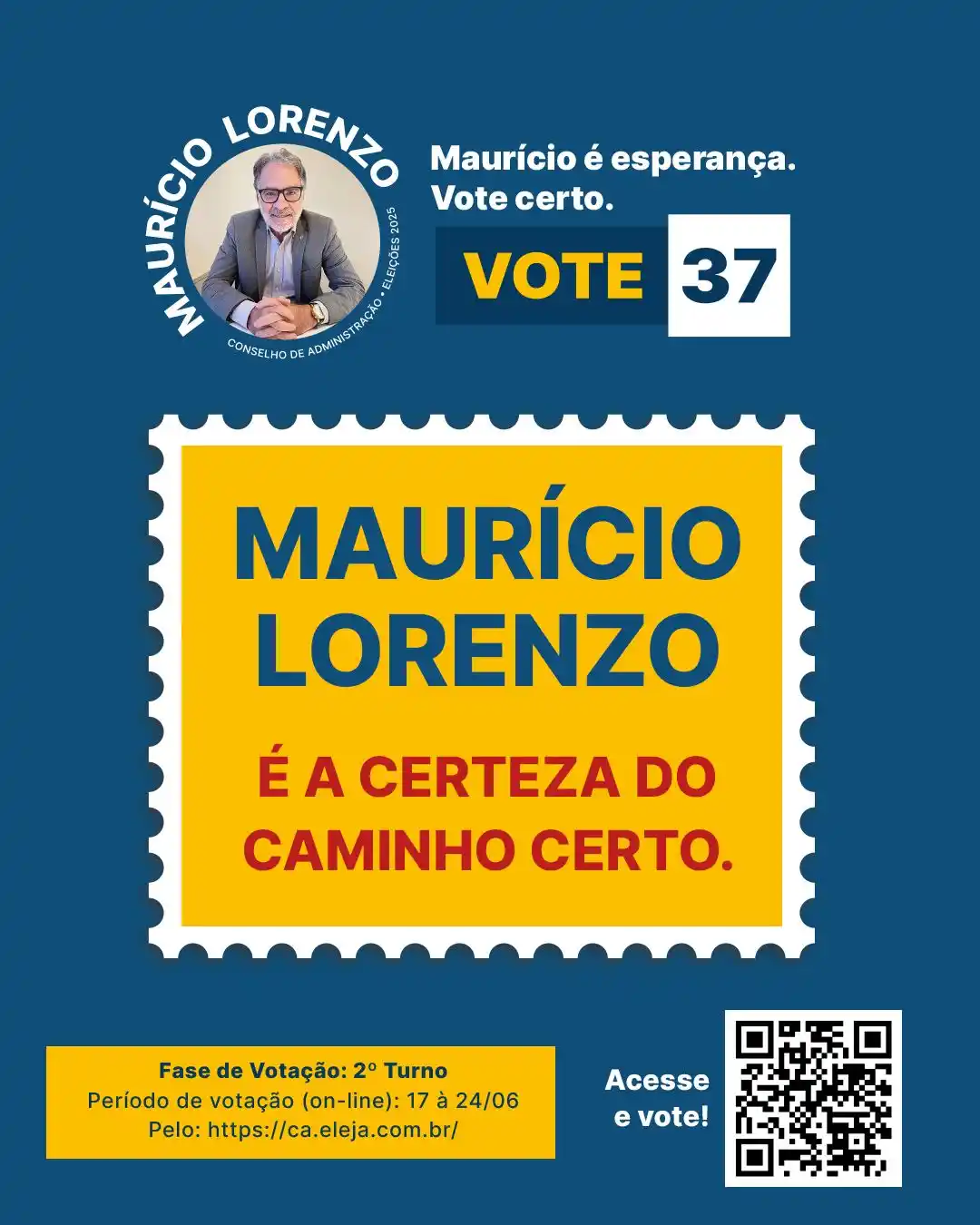 Image from ADCAP: ✅ *Eleições para o CA - 2º Turno* "Ter Mauricio no Conselho significa...