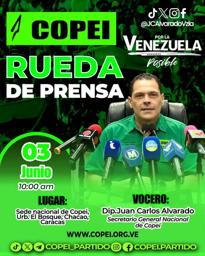 Image from Partido COPEI: 🚨Este martes <a class="text-blue-500 hover:underline cursor-pointer" ...