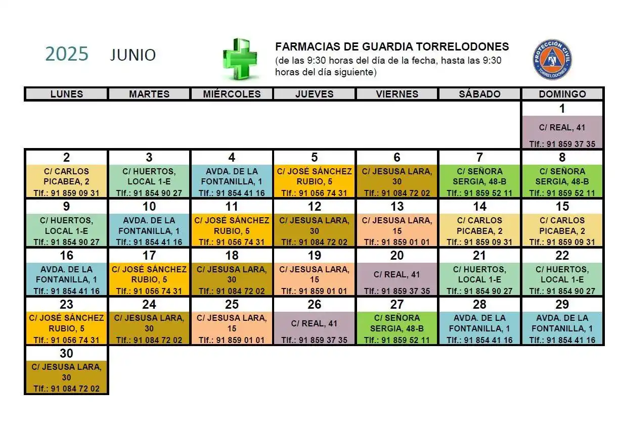 Image from Comunicación Ayuntamiento De Torrelodones: 💊 Farmacias de Guardia en Torrelodones. 📅 Publicado el listado com...