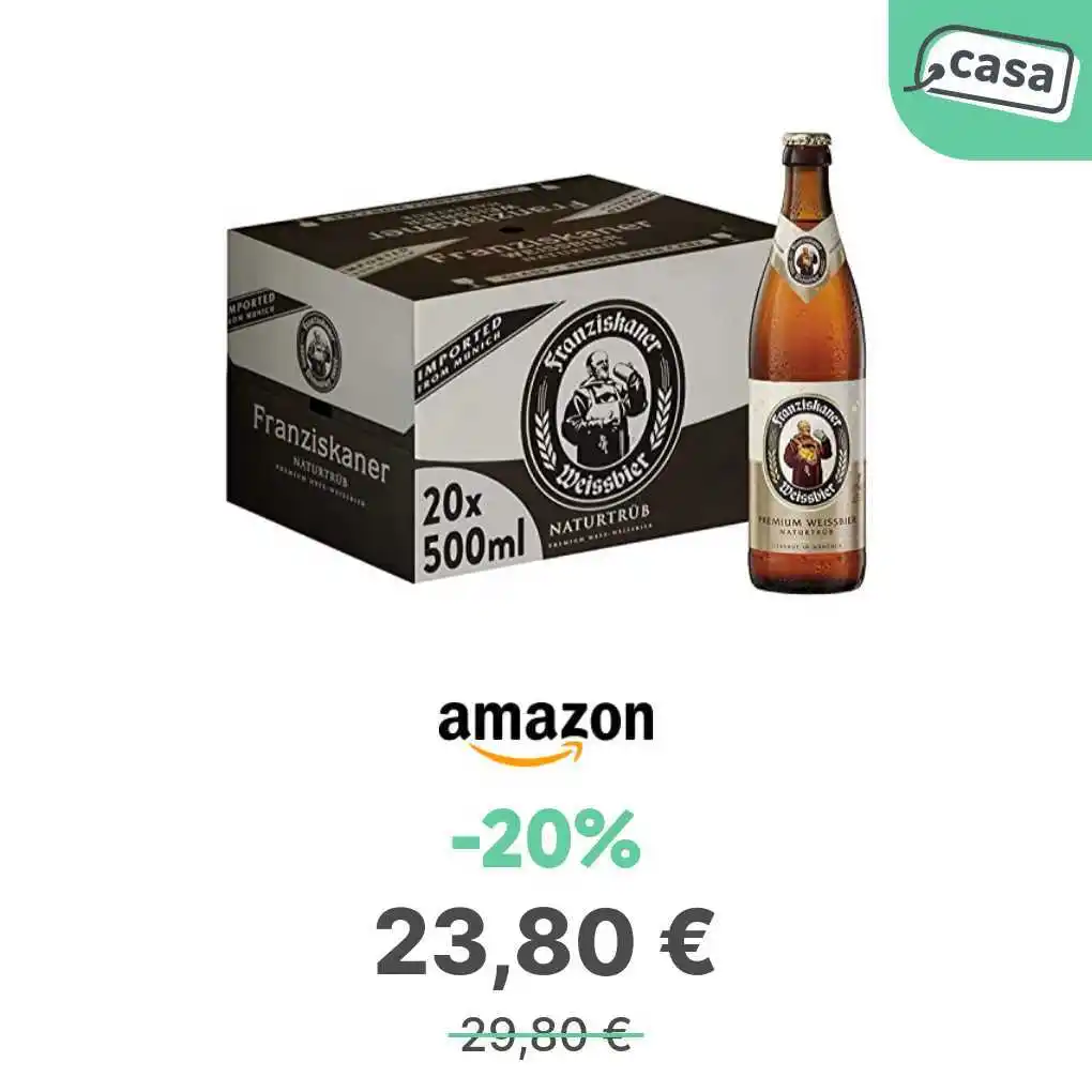 Image from offerte.club: *Franziskaner Hell, Birra Bottiglia - Pacco da 20x50cl* 👉 https://of...