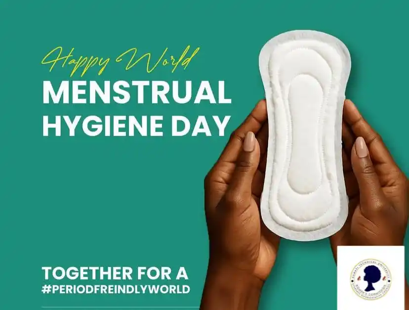Image from AYOLOMEDIA🗞️: Hey Ladies 👑🎀, *Happy Menstrual Hygiene Day!* Today is all about br...