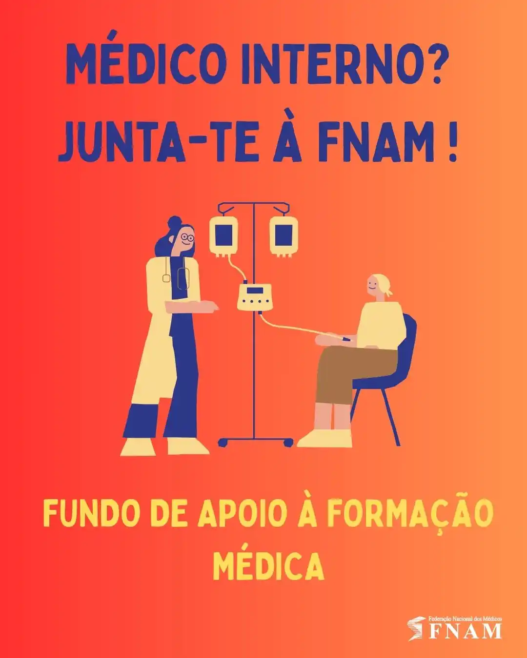 Image from FNAM - Federação Nacional dos Médicos: ℹ️ A FNAM criou o *Fundo de Apoio à Formação Médica* e o *Guia do Inte...