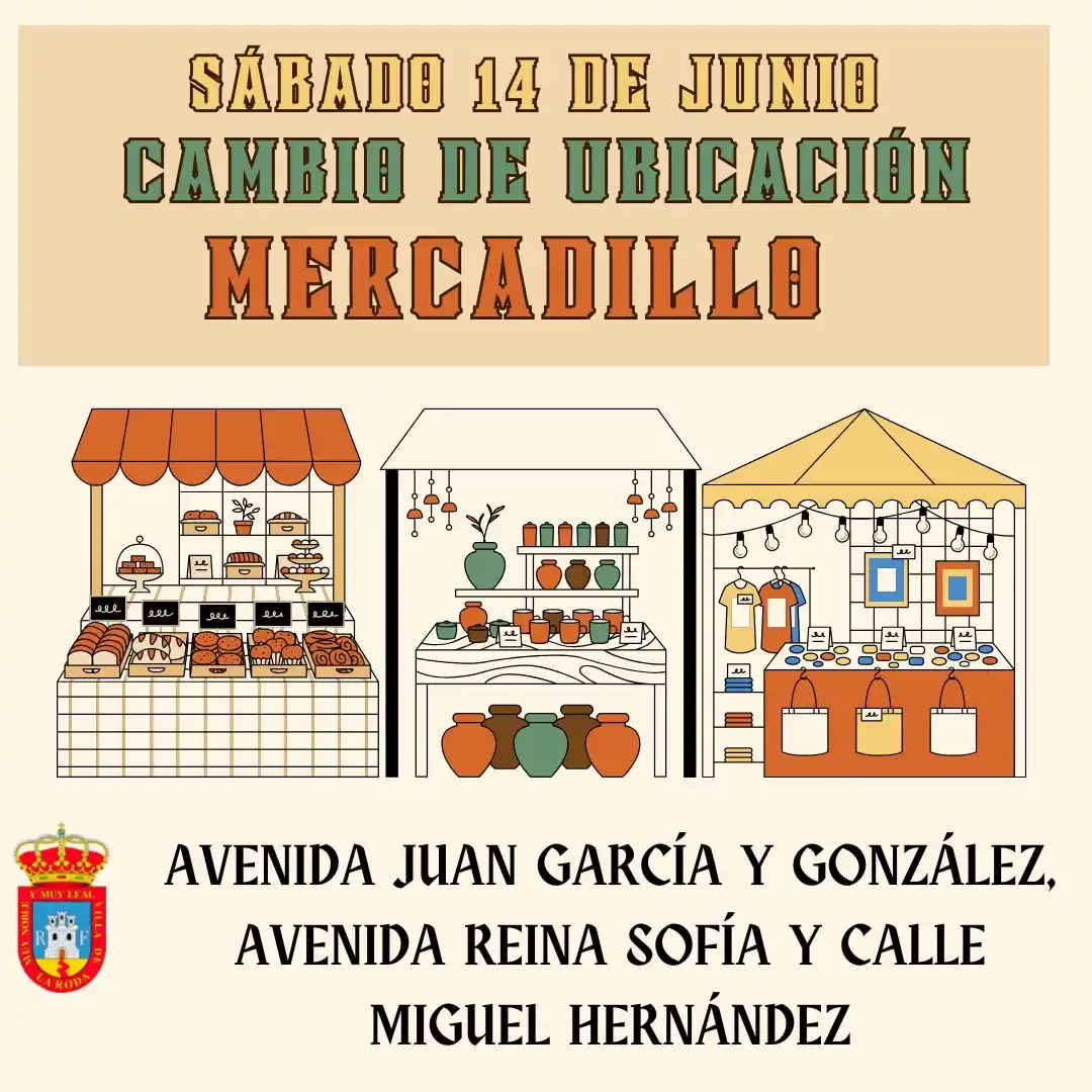 Image from Ayuntamiento de La Roda: ℹ️ Con motivo de la celebración del Festival de los Sentidos, el merca...