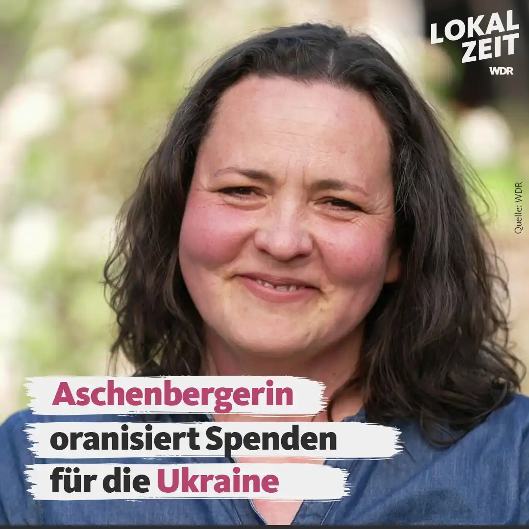 Image from WDR Lokalzeit Münsterland - Münster Rheine Bocholt Coesfeld Warendorf: 🆘 Ihr unermüdliches Engagement für Menschen in der Ukraine hat Olivia...