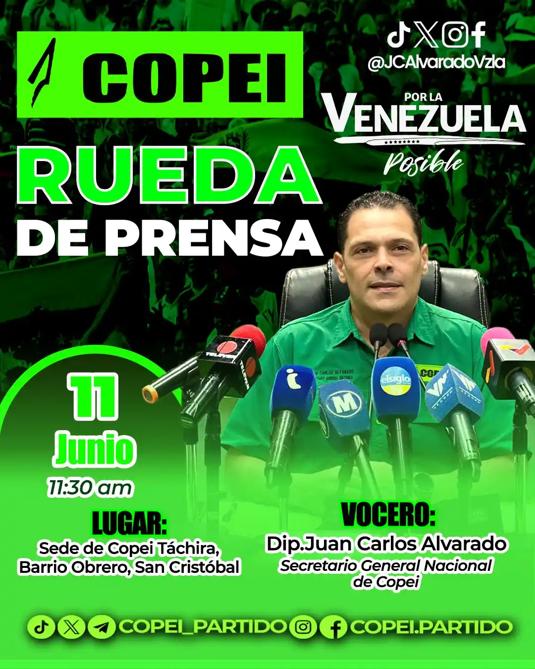 Image from Partido COPEI: ๐ฃ๐ฃ ๐๐ ๐ฃ๐ข๐ฅ๐ง๐๐ก๐ง๐ ๐ฃ๐ฃ La ๐๐ผ๐ฎ๐น๐ถ๐ฐ๐ถ๐ผฬ๐ป ๐๐ฒ๐บ๐ผ๐ฐ๐ฟ๐ฎฬ...