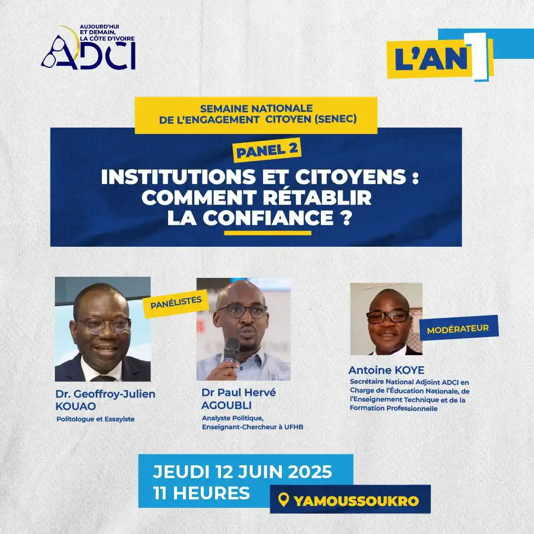 Image from ADCI News: Institutions et citoyens : comment rétablir la confiance ? Et si on p...