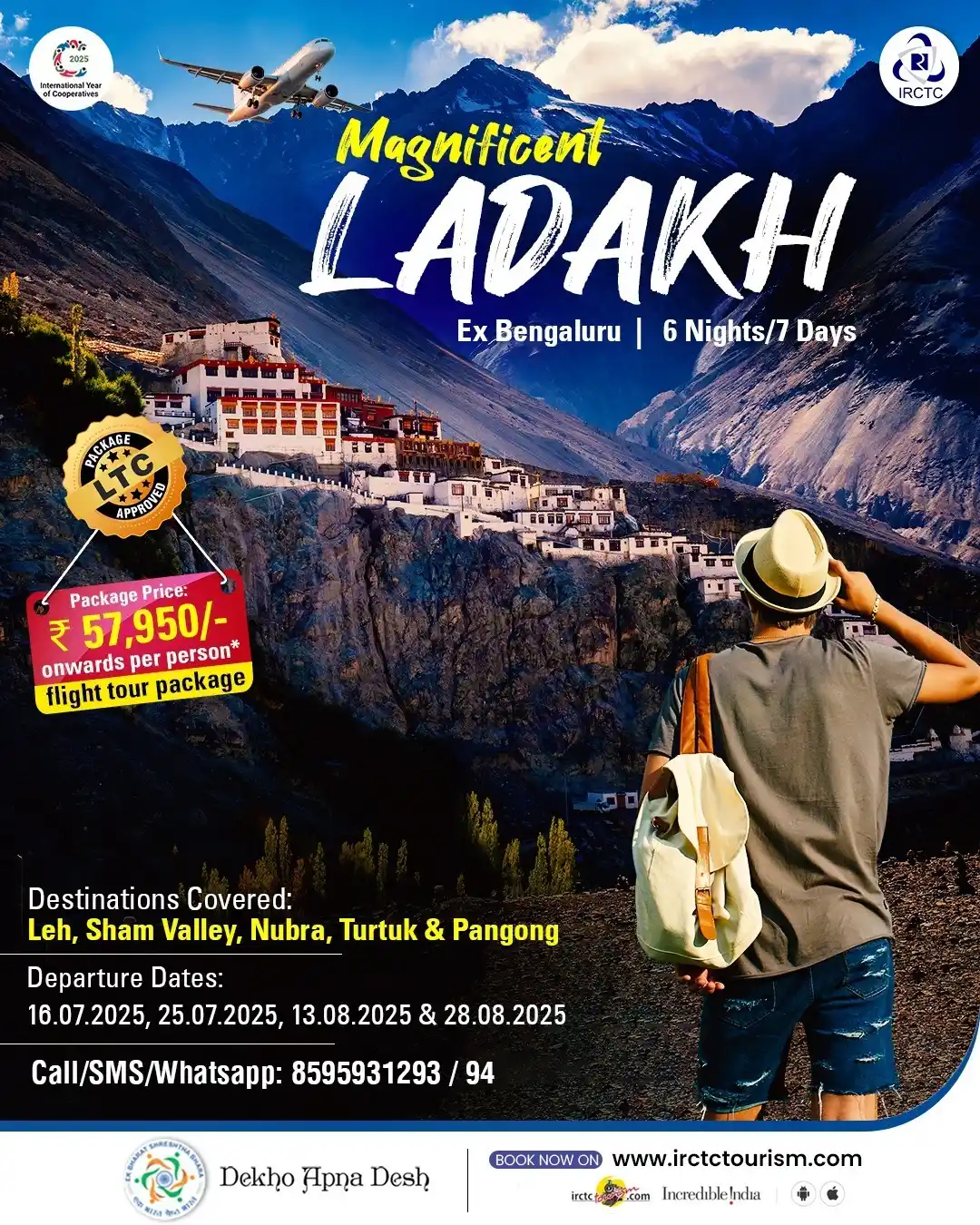 Image from IRCTC Official: IRCTC's 6N/7D Ladakh tour package is a great opportunity to experience...