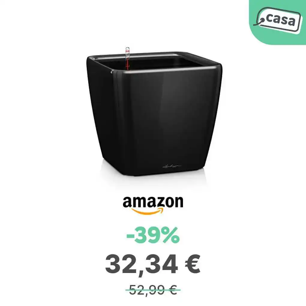 Image from offerte.club: *LECHUZA QUADRO Premium LS 28 nero lucido 16149* 👉 https://ofclub.cl...