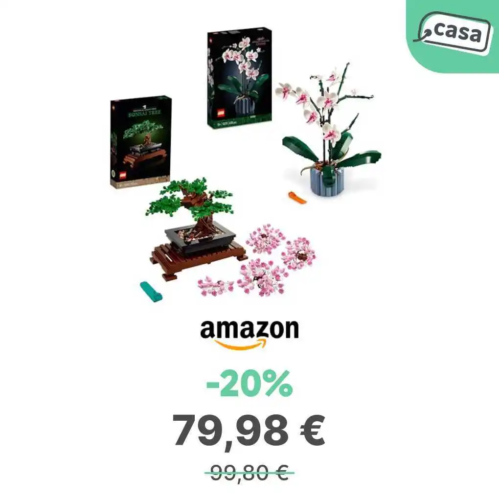 Image from offerte.club: *LEGO Giardino Botanico - Set Orchidea e Albero Bonsai da Costruire* ...
