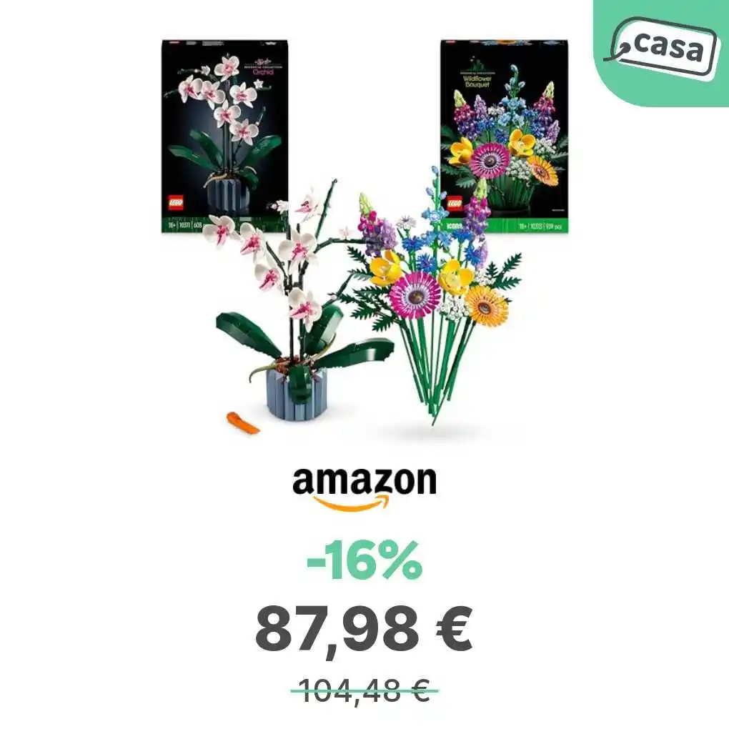 Image from offerte.club: *LEGO Icons Bundle Botanico: Bouquet Fiori Selvatici e Orchidea, Set C...