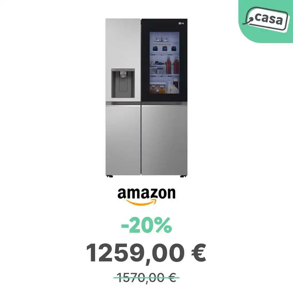 Image from offerte.club: *LG GSGV81PYLL Frigorifero Side by Side 635L, Wi-Fi, Dispenser Acqua e...