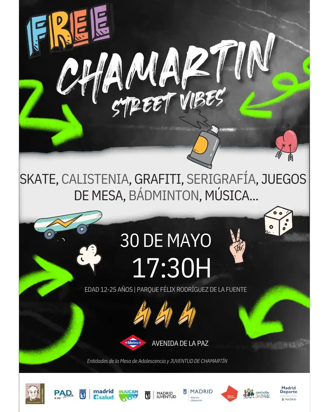 Image from Información Juvenil de Madrid: *📢 ¿List@s para una tarde de pura adrenalina y creatividad? ¡El FREE...