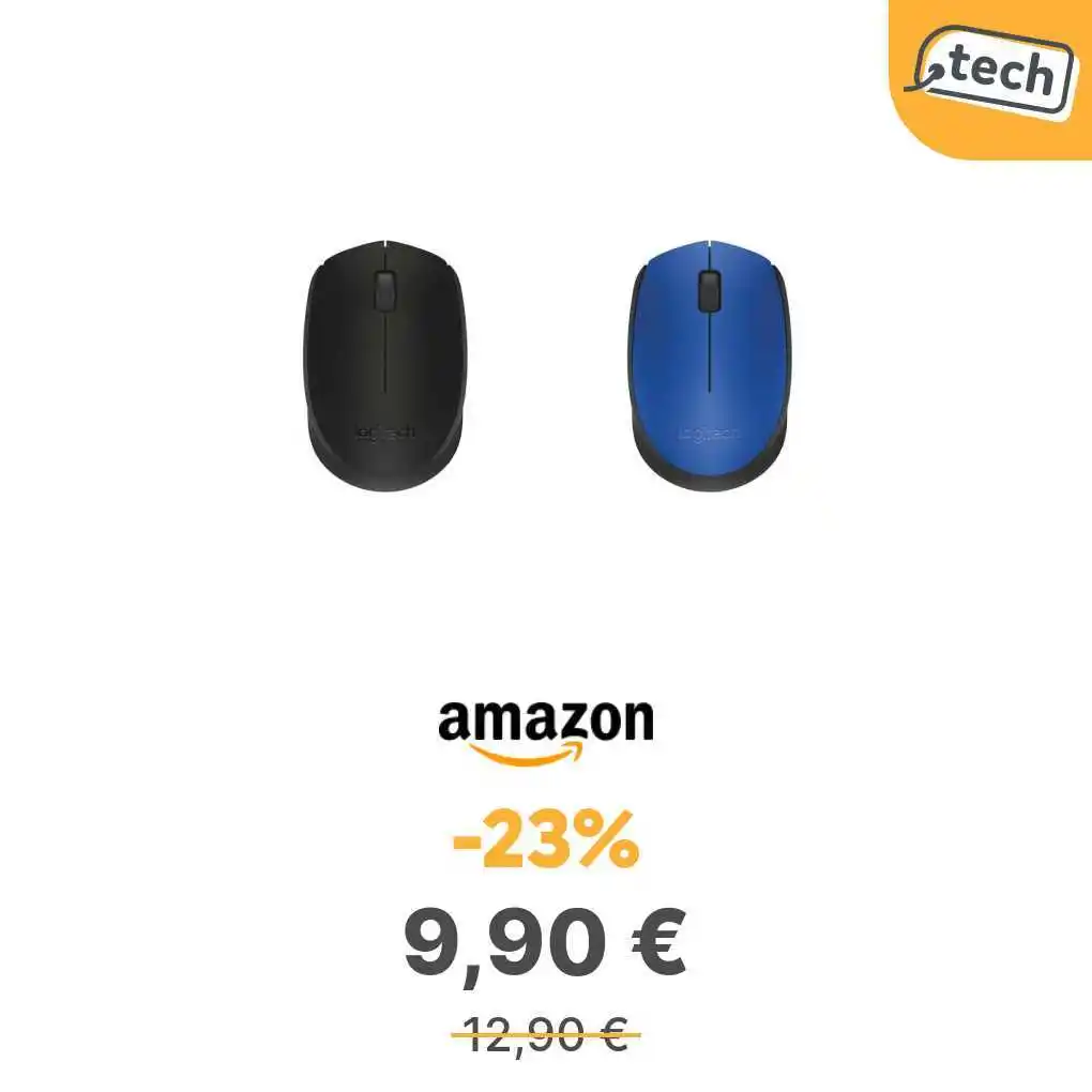 Image from offerte.club: *Logitech M171 Mouse Wireless 2,4 GHz con Ricevitore USB, Nero* 👉 ht...