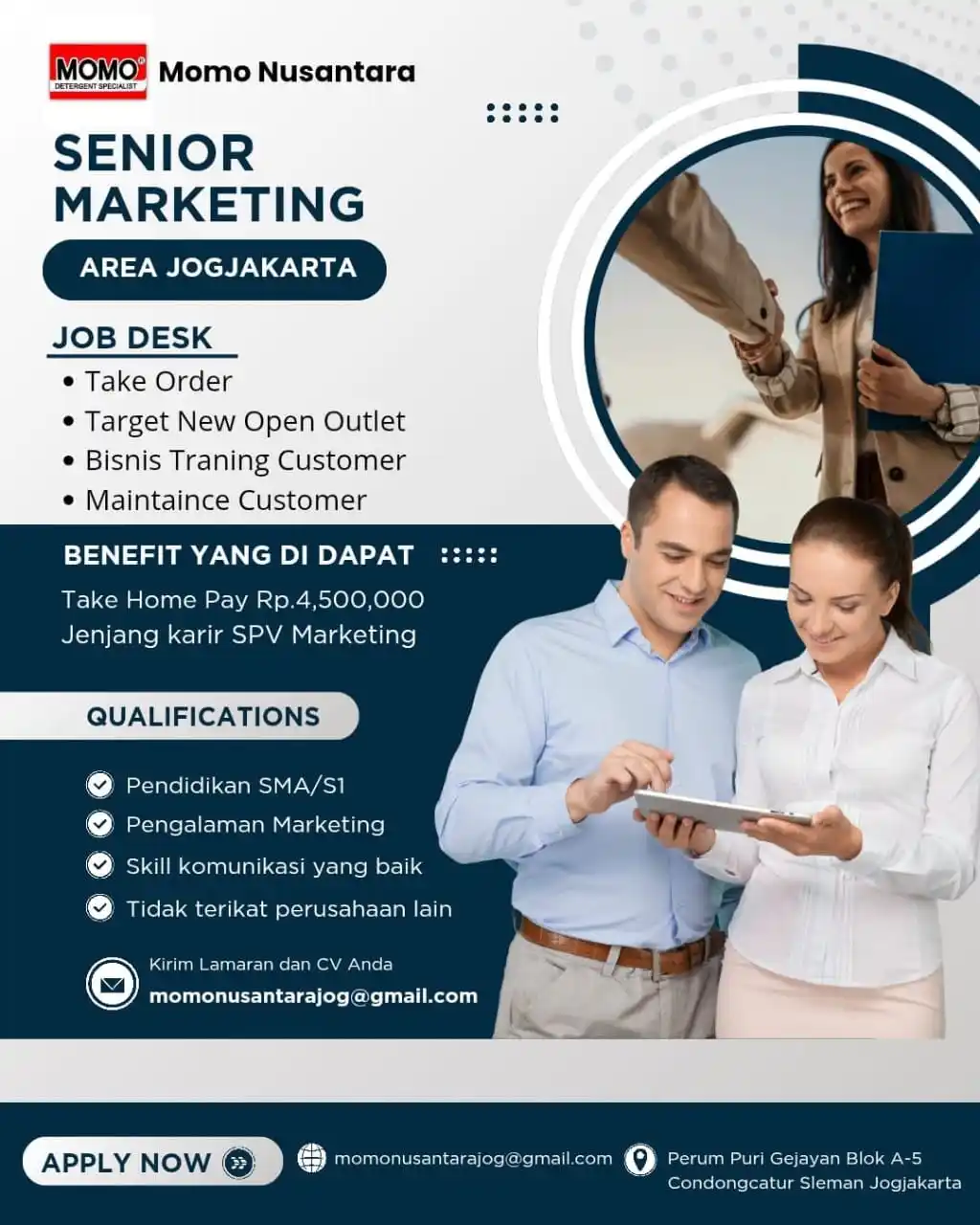 Image from Info Loker Jogja Yogyakarta (Official): Momo Nusantara Membutuhkan segera SENIOR MARKETING (AREA JOGJAKARTA)  ...