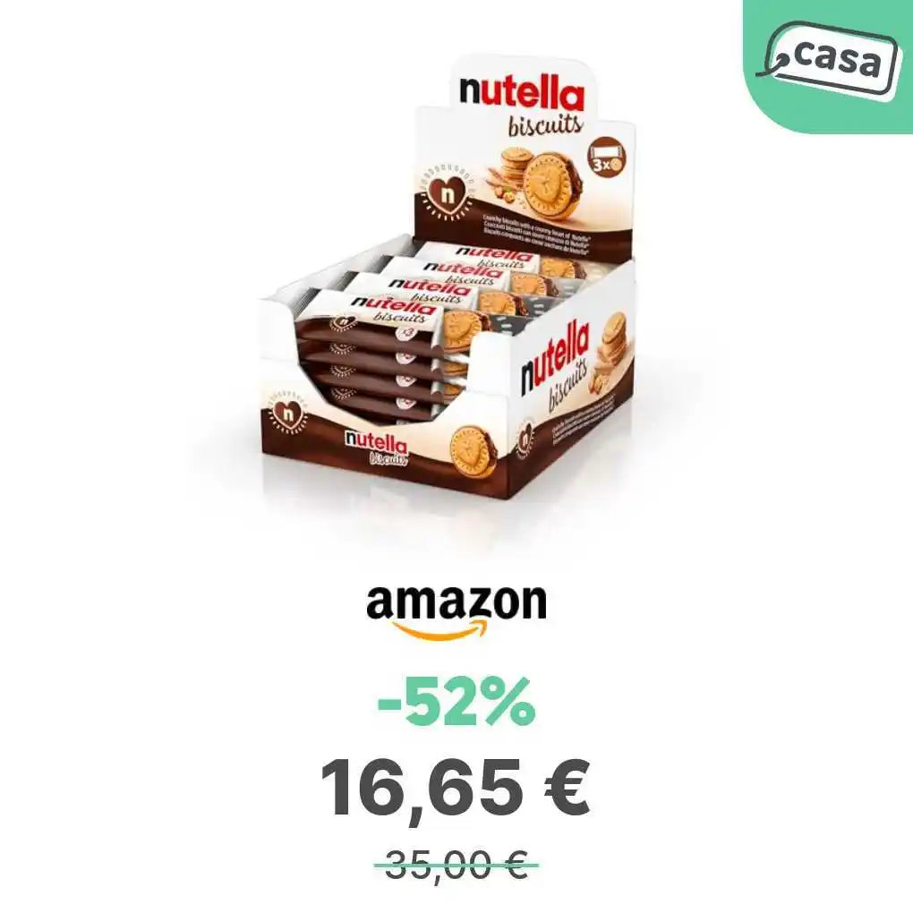 Image from offerte.club: *Nutella Biscuits - 84 Croccanti Biscotti con un Cremoso Ripieno di Nu...