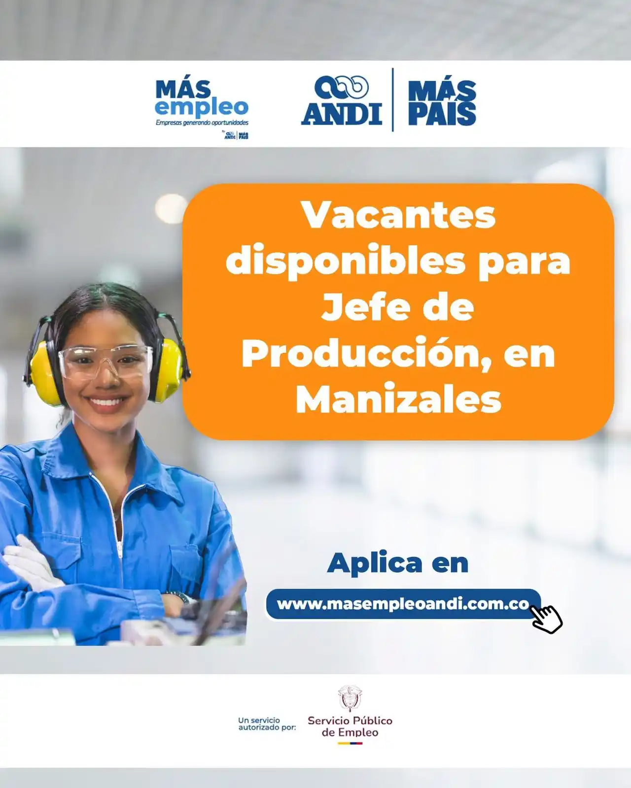 Image from Vacantes Más Empleo ANDI 🔵: 📢 *¡Oportunidad laboral en Manizales!*  👷‍♂️👷‍♀️ Comestibles Mapy S...
