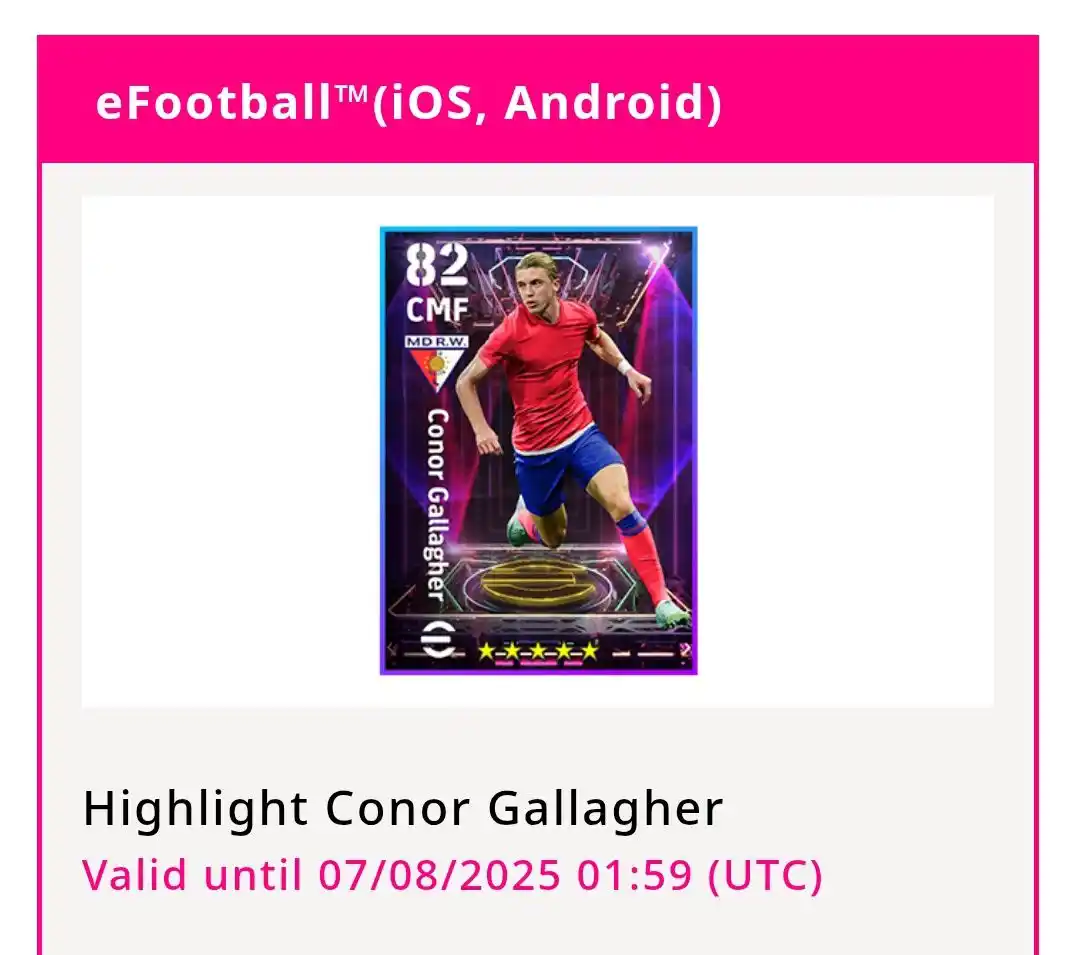 Image from MAD - eFootball Updates: *🆕 PLAYER IN EFOOTBALL SHOP* 🌟 Highlight Conor Gallagher (82 CMF) n...