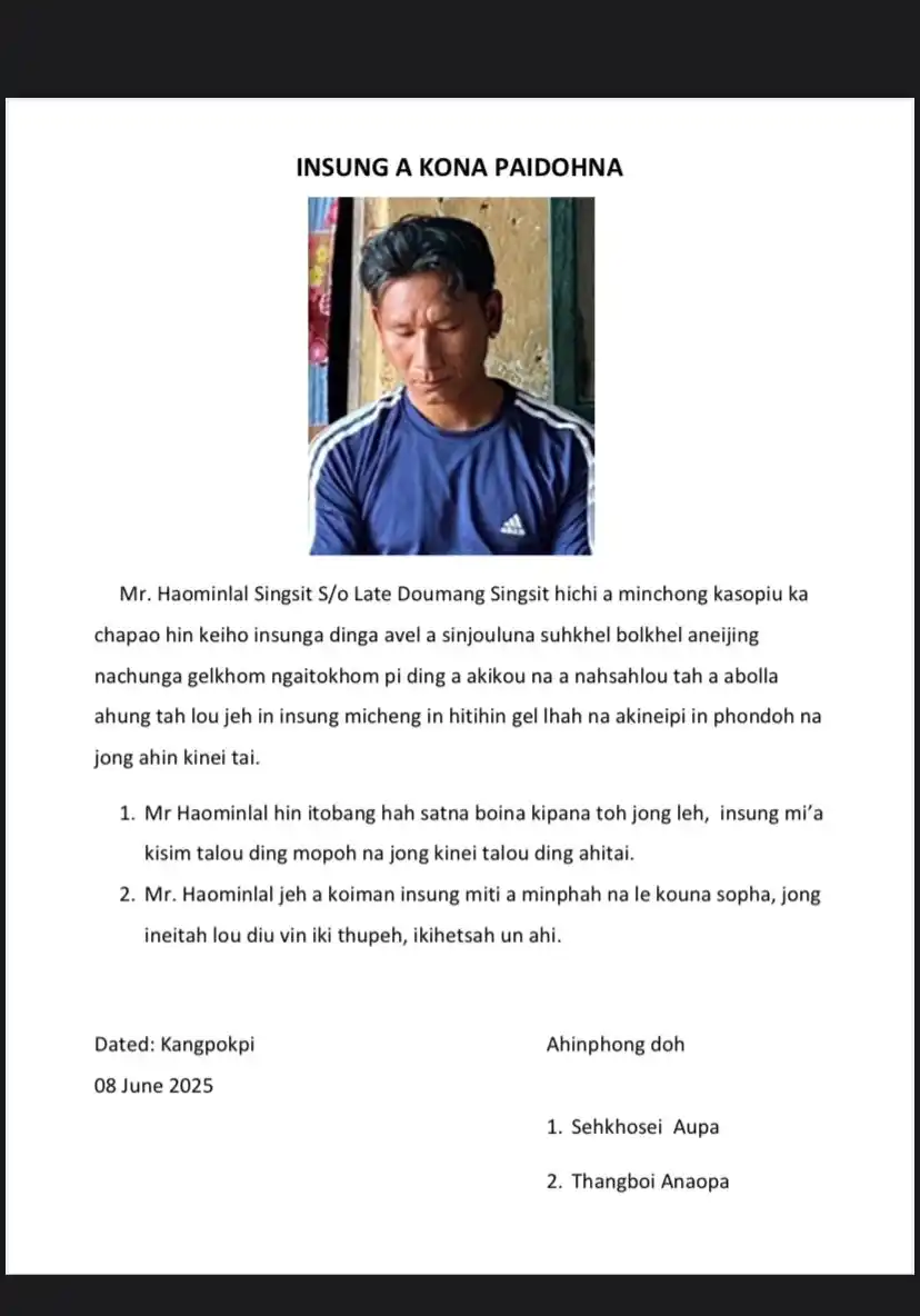 Image from 🌍The PEOPLE Voice🌈: _Poithei mama Khamthei jia ma hivan maw_ *INSUNG A KONA PAIDOHNA* Mr....
