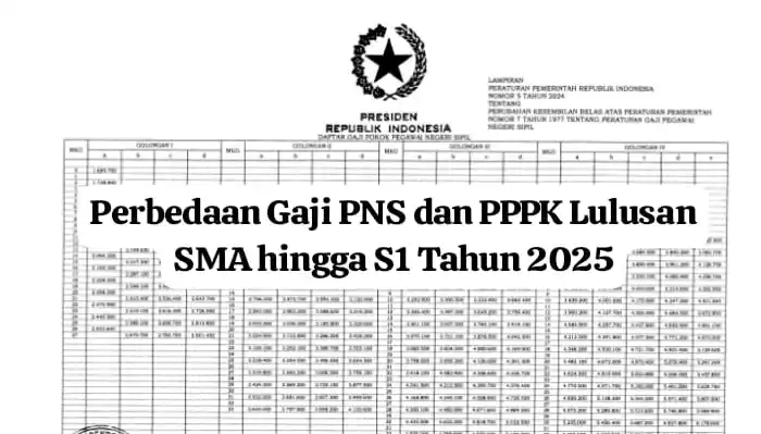 Image from INFO RESMI CPNS & PPPK 2024/2025: *Sama-sama Lulusan SMA hingga S1, Ini Perbedaan Gaji PNS dan PPPK Sesu...