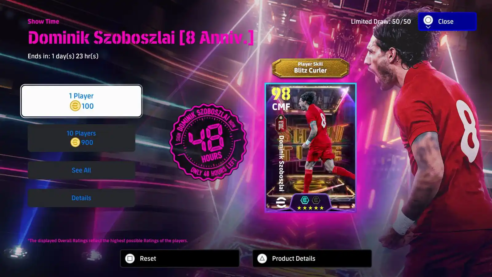 Image from MAD - eFootball Updates: *🆕 SHOW TIME: DOMINIK SZOBOSZLAI [8 Anniv.]* ⤷ only 48 hours *(LIVE N...